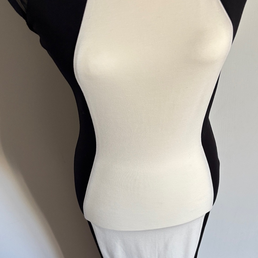 Black Tie Affair Maxi Dress - Black/White - Picture 6 of 7